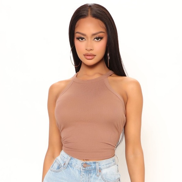Light brown halter crop top in large from Fashion Nova - Picture 8 of 10